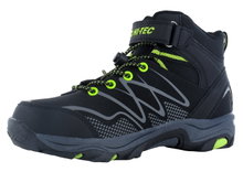 Hi-Tec Wanderschuhe Blackout Mid WP (waterproof/wasserdicht) schwarz/lime Kinder